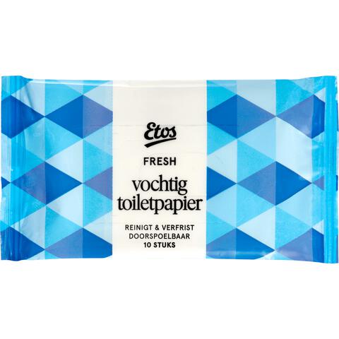 Etos Fresh Vochtig Toiletpapier Mini 10 stuks