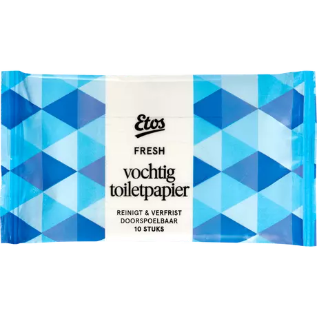 Etos Fresh Vochtig Toiletpapier Mini 10 stuks