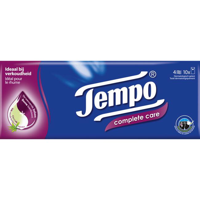 Tempo Complete Care 4-Laags Zakdoekjes 10 pakjes
