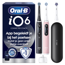 Oral-B iO 6 Zwart & Roze Duo Elektrische Tandenborstels