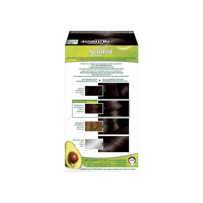 Garnier Nutrisse Crème Permanente Haarverf 3 Donkerbruin