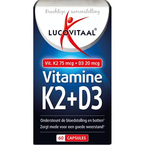 Lucovitaal Vitamine K2 + D3 Capsules 60 stuks