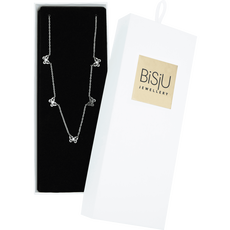 BiSjU Jewellery Ketting Hartje en Balletjes Zilver Plated
