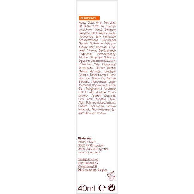 Biodermal Anti Age Zonnecrème Gezicht SPF50+ 40 ML