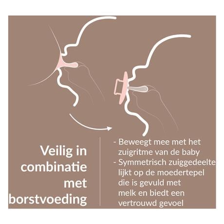 Difrax LOVI Prime Fopspeen Lilac/Violet 0 - 6 maanden