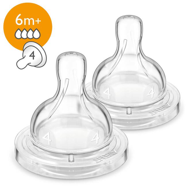Philips Avent Classic+ Anti-Colic Flesspeen 6 M+ SCF634/27 2 Stuks