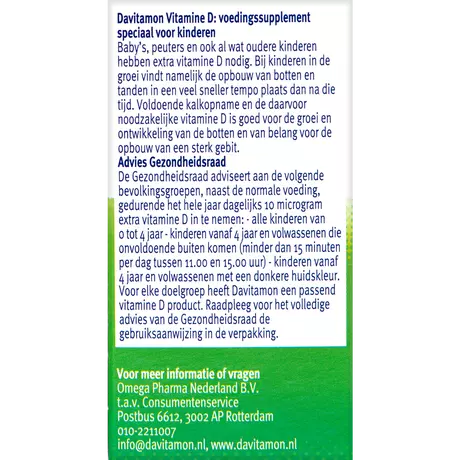 Davitamon Vitamine D Kind Citroensmaak Smelttabletten 150 stuks