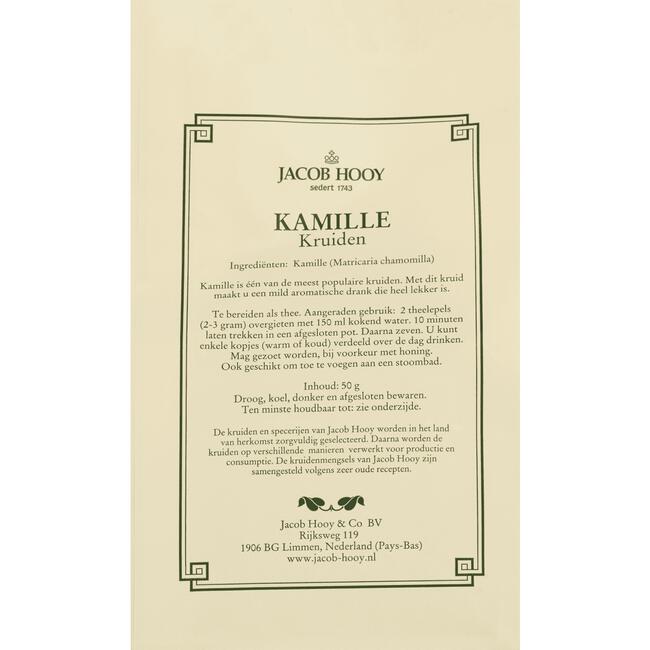 Jacob Hooy Kamille 50 GR