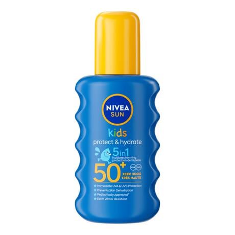 NIVEA SUN Kids Protect & Hydrate Zonnebrand 5 in 1 Gekleurde Spray SPF50+ 200 ML