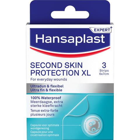 Hansaplast Second Skin Protection Waterproof en Transparante XL Eilandpleisters 3 stuks