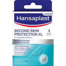 Hansaplast Second Skin Protection Waterproof en Transparante XL Eilandpleisters 3 stuks
