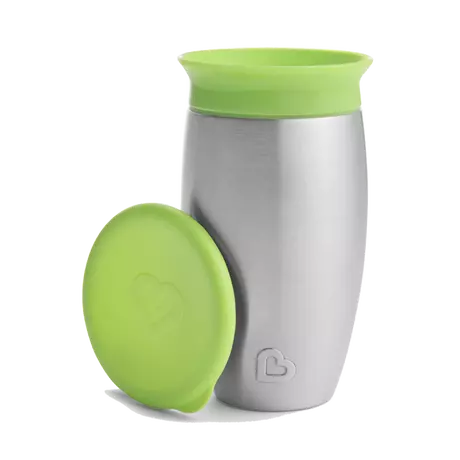 Munckin Drinkbeker Miracle Sippy Cup Roestvrij Staal Groen 296 ML