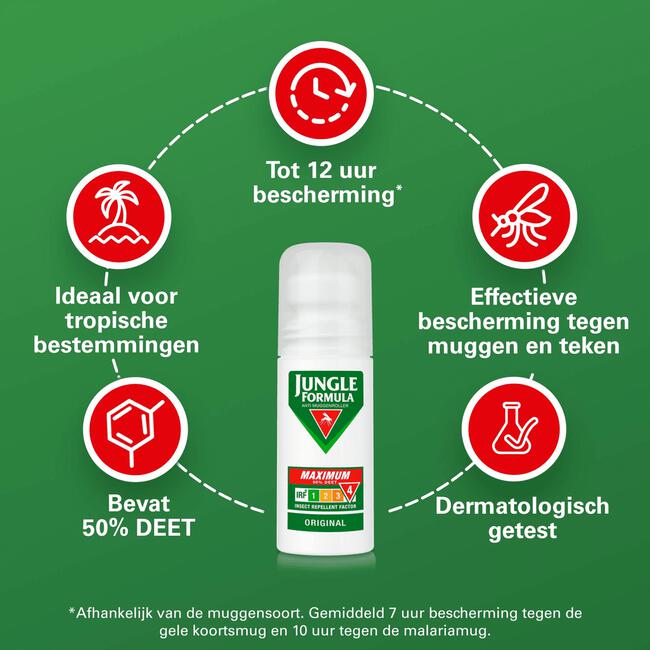 Jungle Formula Anti Muggenroller Maximum 50% DEET 50 ML