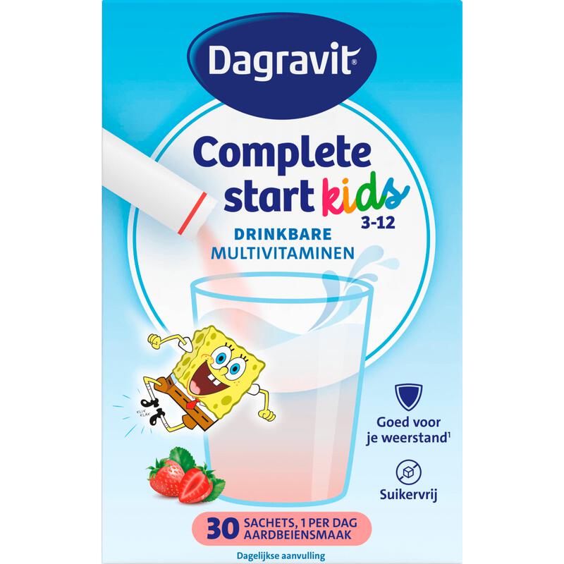 Dagravit Complete Start Kids Multivitamine Aardbei 30 stuks