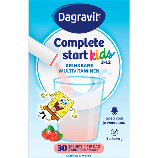 Dagravit Complete Start Kids Multivitamine Aardbei 30 stuks