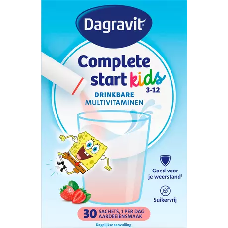 Dagravit Complete Start Kids Multivitamine Aardbei 30 stuks