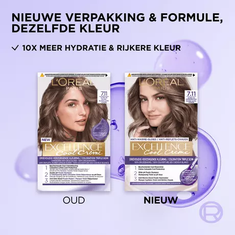 L'Oréal Paris Excellence Cool Creams Haarverf 7.11 Ultra Ash Blond
