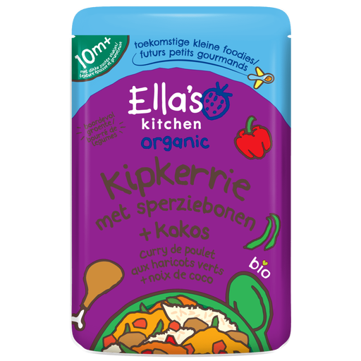 Ella's Kitchen Bio Kipkerrie Sperziebonen Kokos 10+ Maanden 190 gram