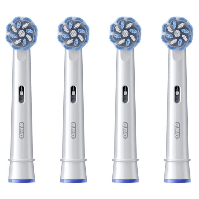 Oral-B Sensitive Clean Opzetborstels Wit 4 Stuks