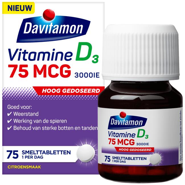 Davitamon Vitamine D 75 MCG 75 smelttabletten
