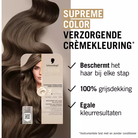 Schwarzkopf Creme Supreme Haarkleuring 7-42 Nude Beige Donkerblond