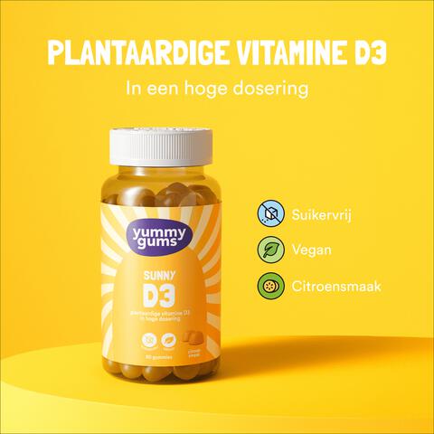 Yummygum Sunny D3 Suikervrij 60 stuks  
