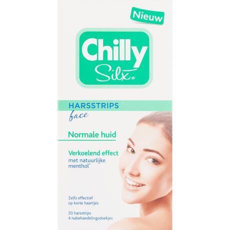 Chilly Silx Harsstrips Face Normale Huid 20 stuks