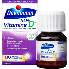 Davitamon Vitamine D 50+ Smelttabletten Citroensmaak