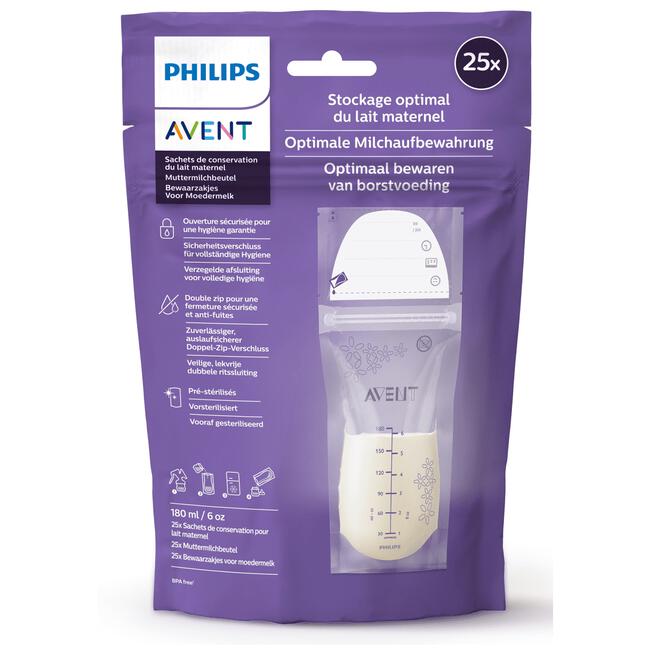 Avent Bewaarzakken Moedermelk 25 stuks