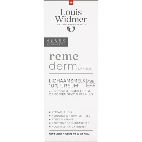 Louis Widmer Remederm Lichaamsmelk 10% Ureum Zonder Parfum 200 ML