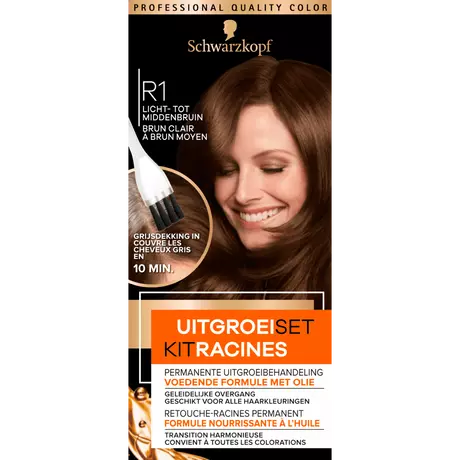 Schwarzkopf Permanent Color Uitgroeiset R1 Licht Middenbruin