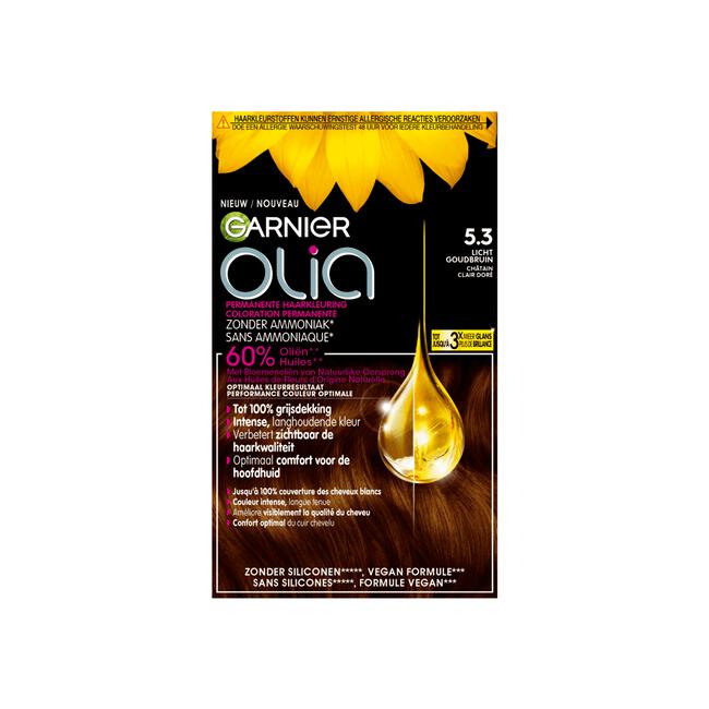 Garnier Olia Permanente Haarverf 5.3 Licht Goudbruin
