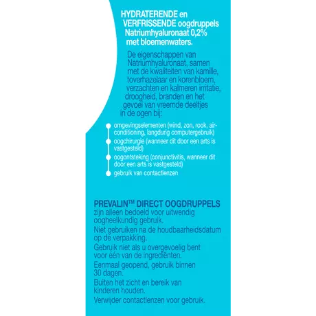 Prevalin Direct Oogdruppels bij Hooikoorts 10 ML