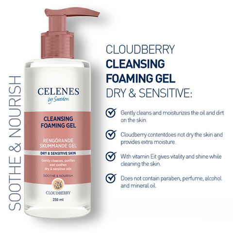 Celenes by Sweden Cloudberry Cleansing & Foaming Gel 250 ML