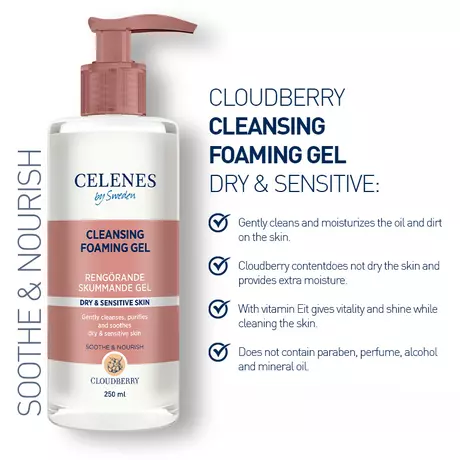 Celenes by Sweden Cloudberry Cleansing & Foaming Gel 250 ML