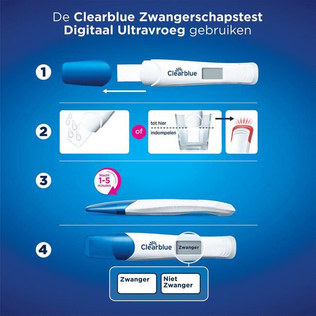 Clearblue Zwangerschapstest Digitaal Ultravroeg 2 stuks