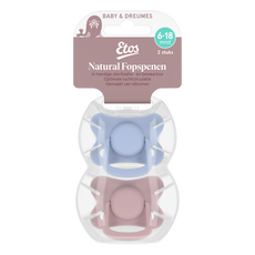 Etos Fopspeen 6-18 Maanden Roze/Violet 2 stuks