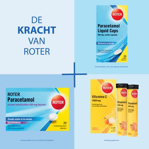 Roter Paracetamol Liquid Caps 500 mg 20 tabl