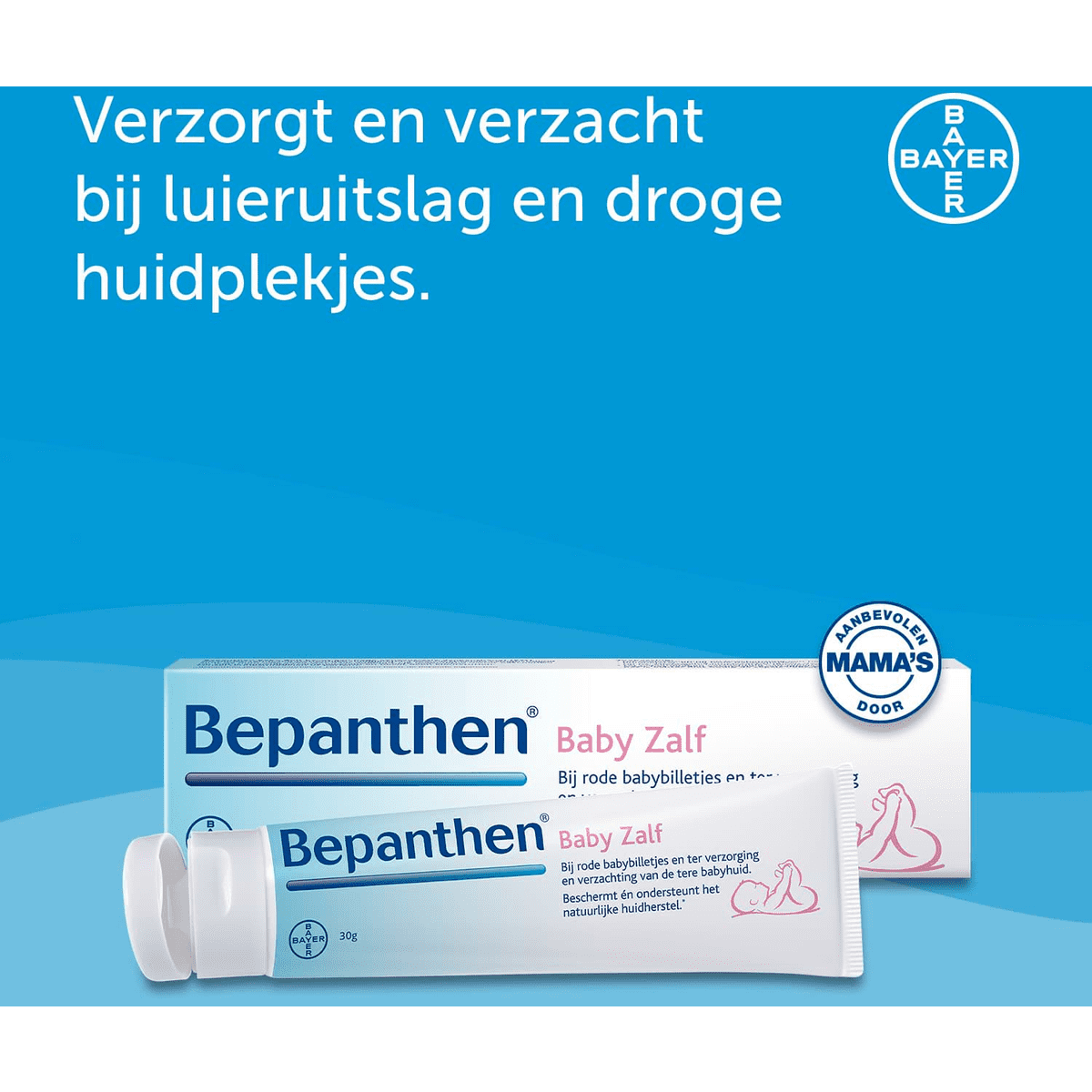 bepanthen baby zalf voor de droge babyhuid en bij luieruitslag 30 gram 30 gr etos