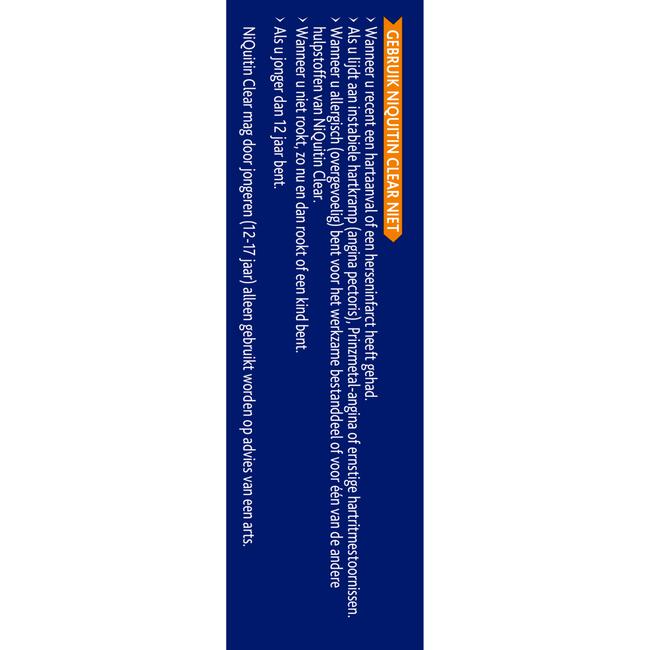 NiQuitin Clear Pleisters 14 mg Stoppen met roken
