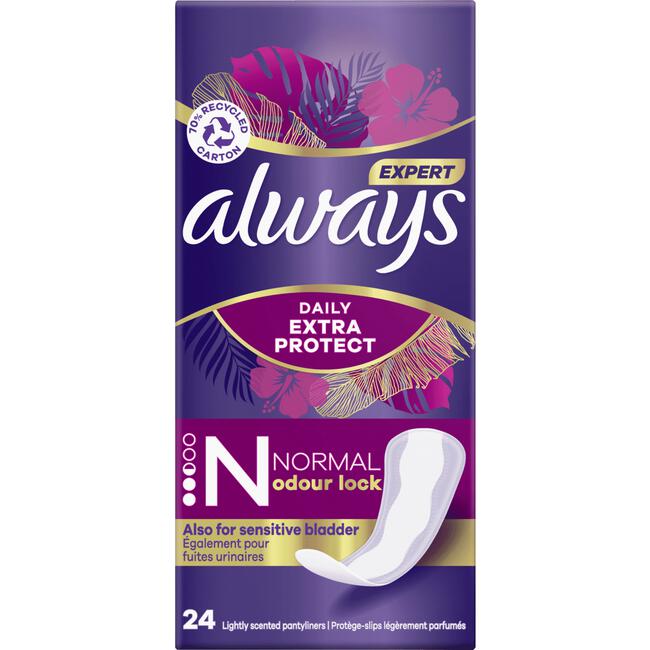 Always Daily Extra Protect Inlegkruisjes Normal 24 Stuks