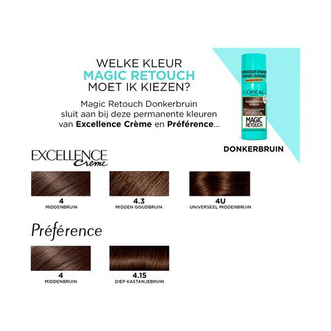 L'Oréal Paris Magic Retouch Camouflerende Uitgroeispray Donkerbruin 75 ML