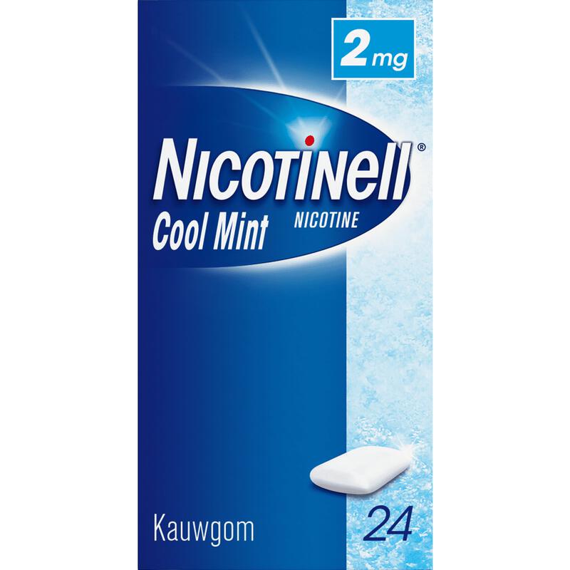 Nicotinell Kauwgom Cool Mint 2 MG Stoppen met Roken 24 stuks