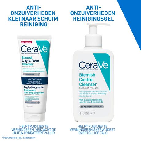 CeraVe Anti-Onzuiverheden Klei naar Schuim Reiniging 118ml