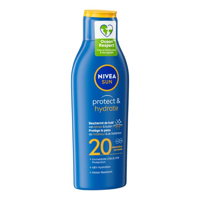 NIVEA SUN Zonnebrand Protect & Hydrate Zonnemelk SPF 20 200 ML
