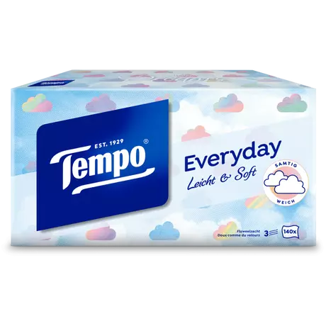 Tempo Everyday XXL Light box 3-Laags Tissues 140 stuks