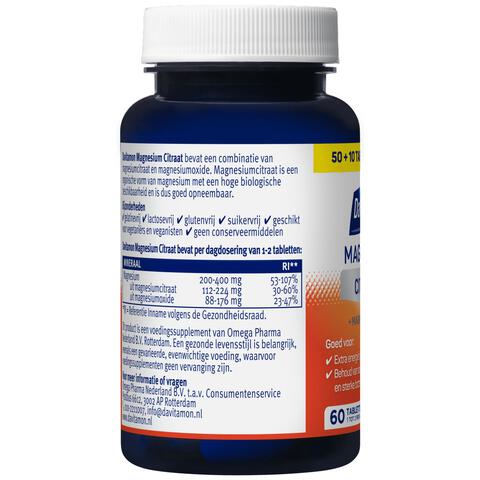 Davitamon Magnesium Citraat Tabletten 50+10 stuks
