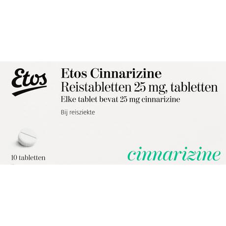 Etos Cinnarizine Reistabletten 25 mg 10 Stuks