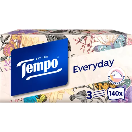 Tempo Everyday XXL Light box 3-Laags Tissues 140 stuks