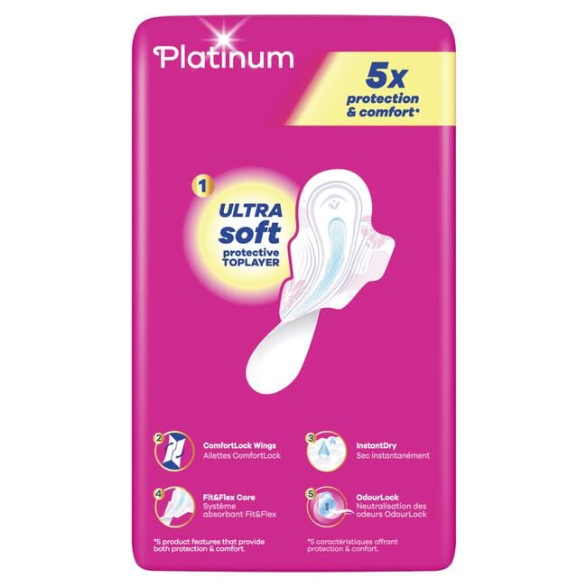 Always Platinum Maandverband Met Vleugels Long 20 Stuks